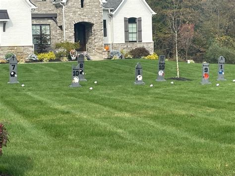 Myles Garrett Decorates For Halloween With Quarterback Graveyard