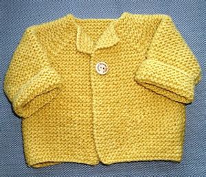 Sized up to 12 months, this sweater is knitted from. Garter Stitch Baby Cardigan | AllFreeKnitting.com