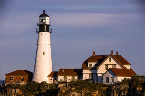 Sunset At Portland Heead Lighthouse Closeup Of By Mark Bowen On