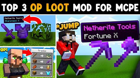 Top 3 Op Loot Mod For Mcpe Op Loot Mod For Minecraft Pocket Edition