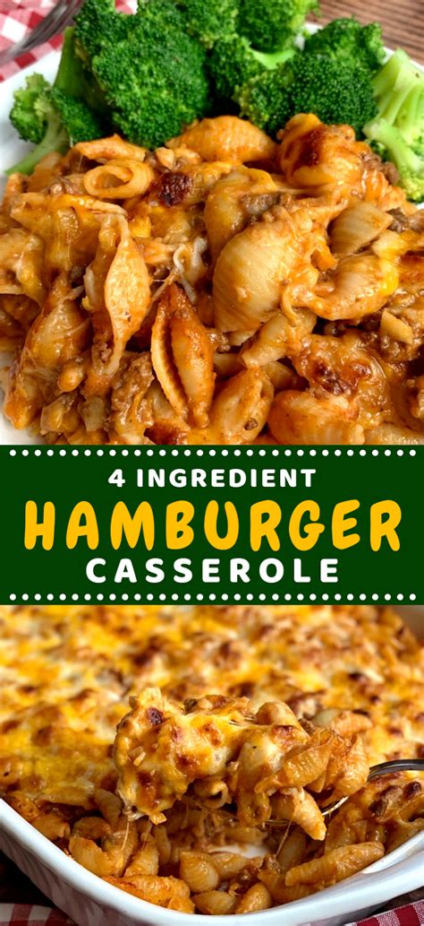 4 Ingredient Hamburger Casserole Quick And Easy