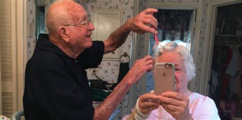 Photo Of Grandpa Doing His Wifes Hair After Her Surgery Will Give You
