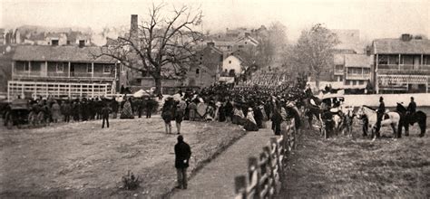 Gettysburg With Crowds Returning From The Dedication Of The Soldiers