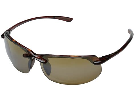 lyst maui jim banyans tortoise hcl bronze lens sport sunglasses in brown