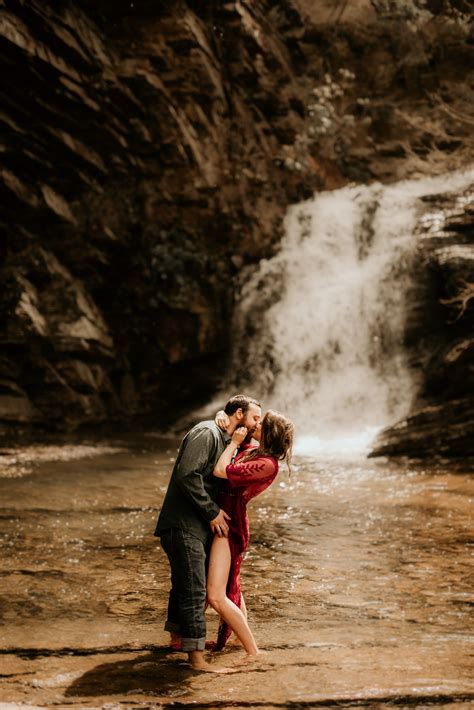 Waterfall Engagement Session Elopement Photographer Instagram Photo Photographer