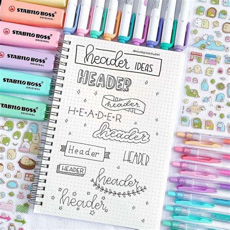 90 Simple And Creative Bullet Journal Header And Title Ideas Masha Plans