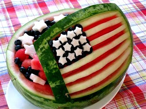 July 4th Carved Watermelon With Images 4th Of July Watermelon