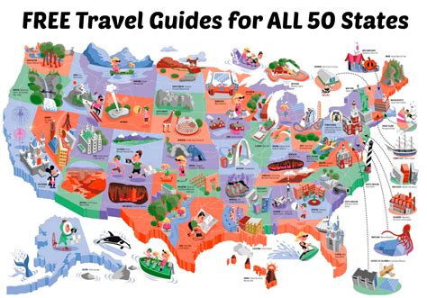 Free Travel Guides For All 50 States Us Travel Map Travel