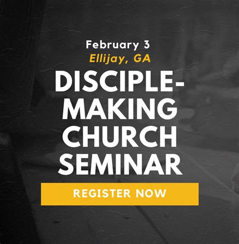 Disciple Making Church Seminar Ellijay Ga Impact Discipleship