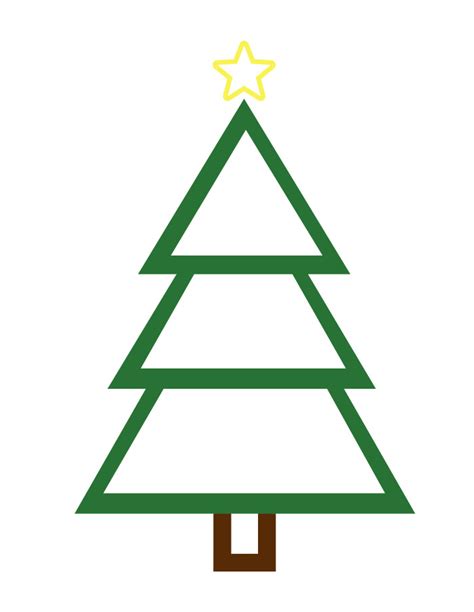 christmas tree outline clipartioncom