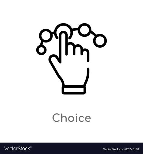Outline Choice Icon Isolated Black Simple Line Vector Image