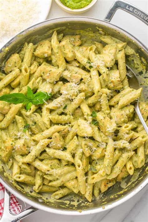 Creamy Chicken Pesto Pasta Little Sunny Kitchen