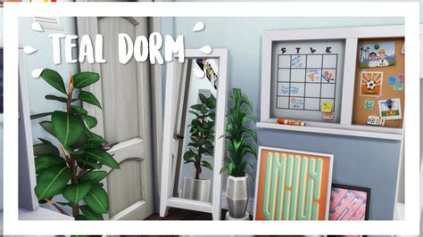 Teal Dorm The Sims 4 Room Build Youtube