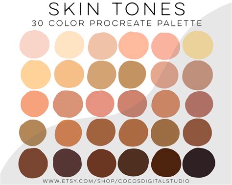 Paleta de colores de tonos de piel muestras tono de piel Etsy España