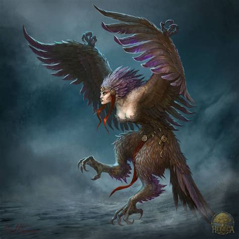 Harpy By Gellihana Art At Deviantart In 2021 Mythical Creatures Art