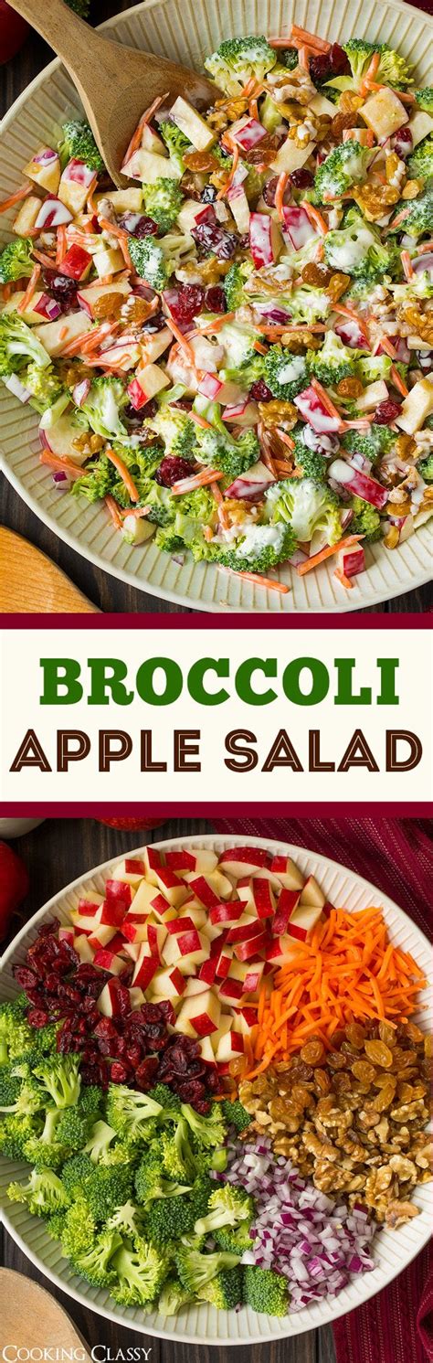Put the nuts into a chopping board and coarsely chop the nuts. Broccoli Apple Salad - Cooking Classy