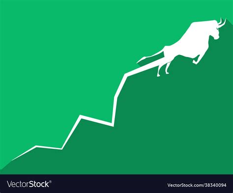 Bull Market Trend Growth Chart Stock Exchange Vector Image