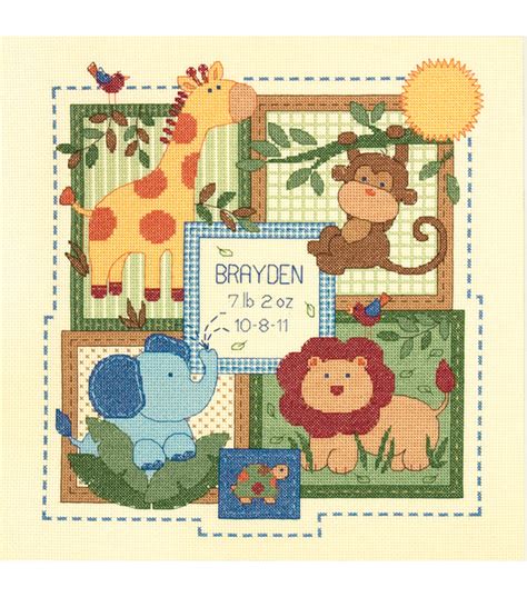 Free cross stitch picture of baby patterns. Dimensions Baby Hugs Savannah Birth Record Counted Cross ...