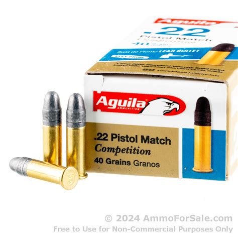 500 Rounds Of 40gr Lrn 22 Lr Ammo By Aguila Pistol Match