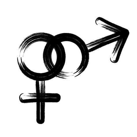Female And Male Sex Icon Symbol Of Men And Women Gender Symbol Black