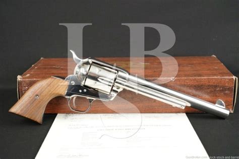Colt 3rd Gen Single Action Army Saa Nickel 7 12″ 45 Lc Revolver Mfd