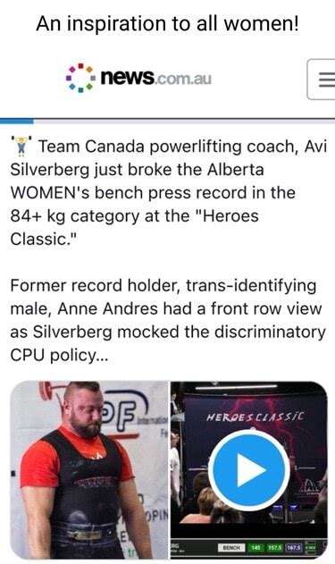 an inspiration to all women news team canada powerlifting coach avi silverberg just broke