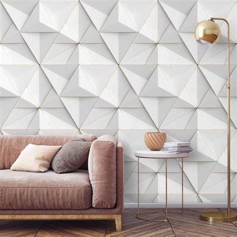 Peel And Stick Geometric 3d Wallpaper Removable Self Adhesive Etsy In