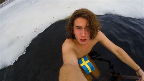 Skinny Dipping In A Frozen Lake In Sweden Youtube