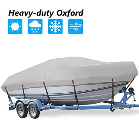 Mancro Trailerable Boat Cover Heavy Duty Waterproof Boat Cover 17