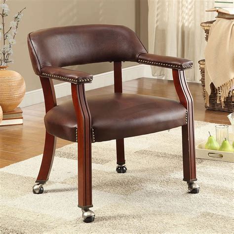 Waiting chairs are used in waiting rooms or in classrooms, while guest chairs are used inside the offices to accommodate. Office Guest Chair w/ Caster Wheels (Brown) by Coaster ...