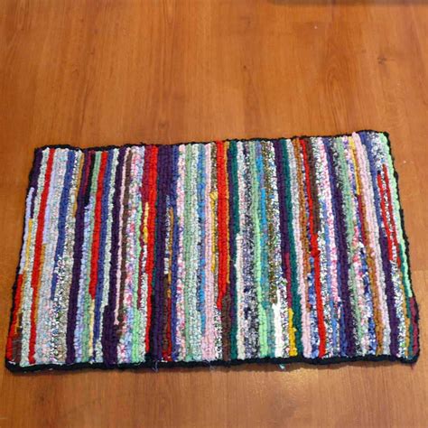 Colorful Recycled Locker Hook Rug By Snowmancollector On Etsy