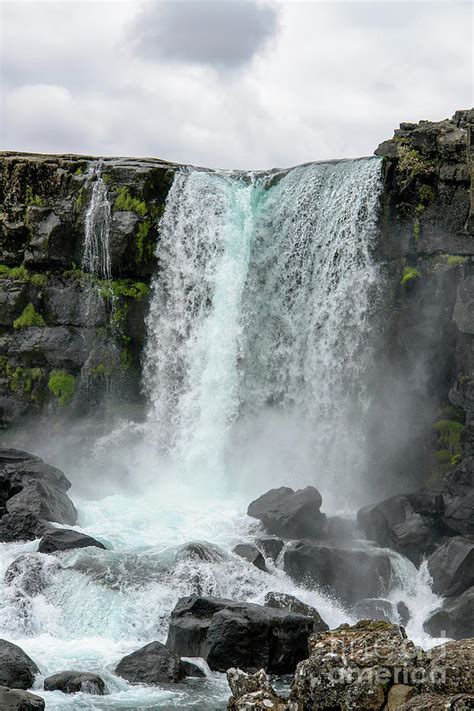 Oxararfoss Waterfall In Thingvellir National Park Iceland Photograph