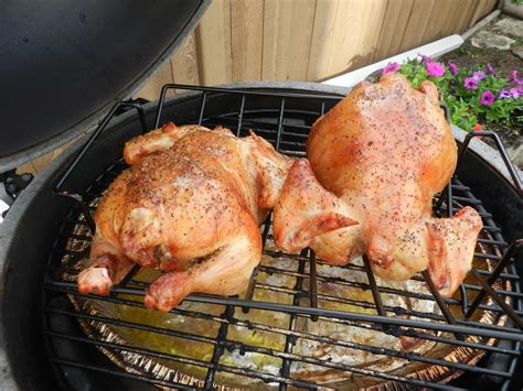 Big Green Egg By Dr T Organic Chickens On The Big Green Egg