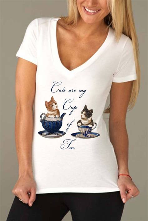 Womens Tshirt Cat Shirt Cat Tshirt Cat Lover T Cat