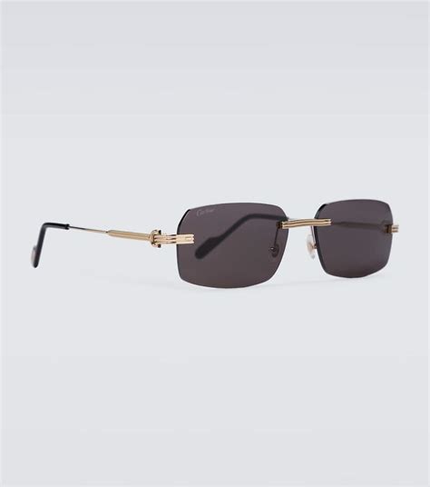 Cartier Eyewear Collection Frameless Rectangle Sunglasses Mytheresa