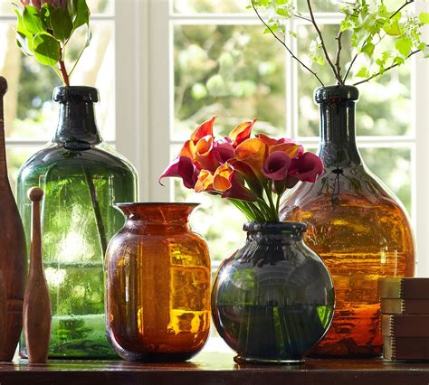 Recycled Glass Bottle Vases Pottery Barn
