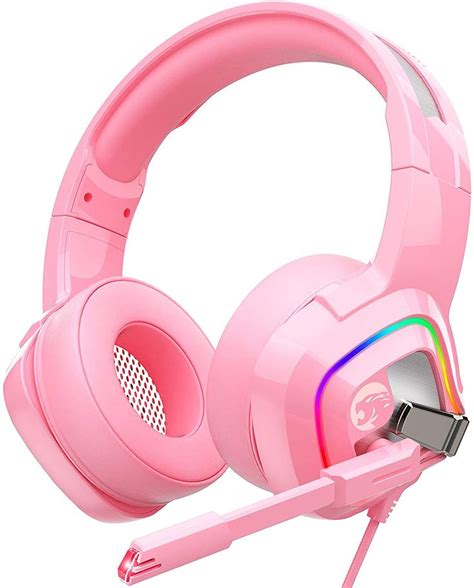 Ziumier Z66 Pink Gaming Headset For Ps4 Ps5 Xbox One Pc Wired Over