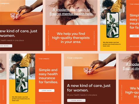 Bright Orange Social Media Display Ads By Janna Hagan ⚡️ On Dribbble