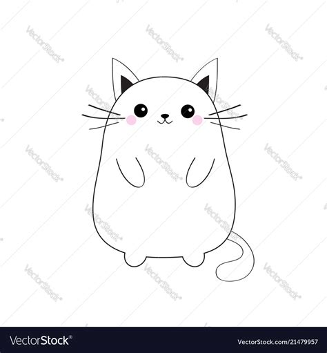 Inspirational Cat Cartoon Drawing Black And White Cat