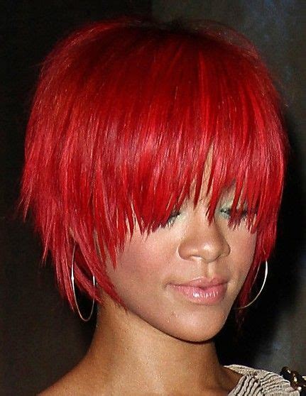 Rihanna Red Short Straight Top Quality Synthetic Hair Wig Short Red