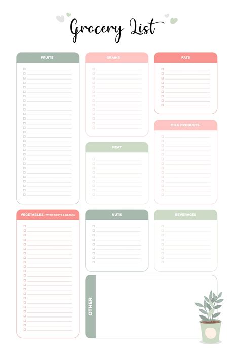 Printable Real Food Shopping List Template Notes Template List