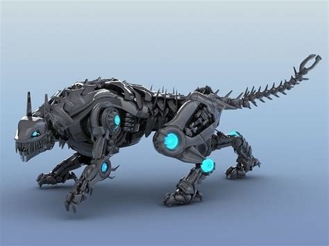 robot tiger 3d model cgtrader