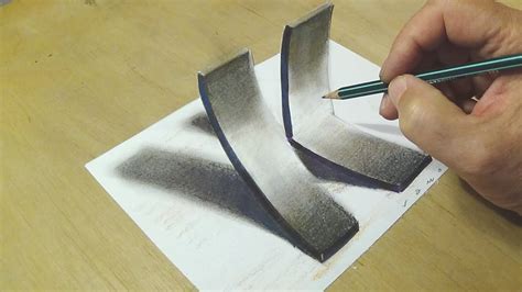 How To Draw 3d Letter K Trick Art On Paper With