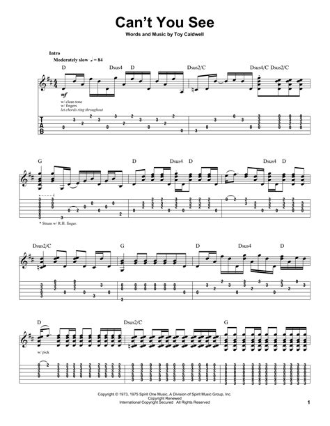Can't You See | Sheet Music Direct