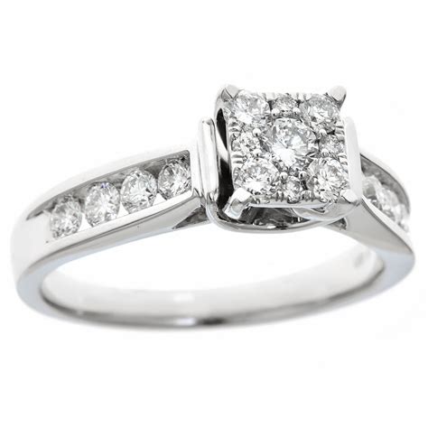 075 Ct Tw Diamond Composite Engagement Ring In 14k White Gold Sam