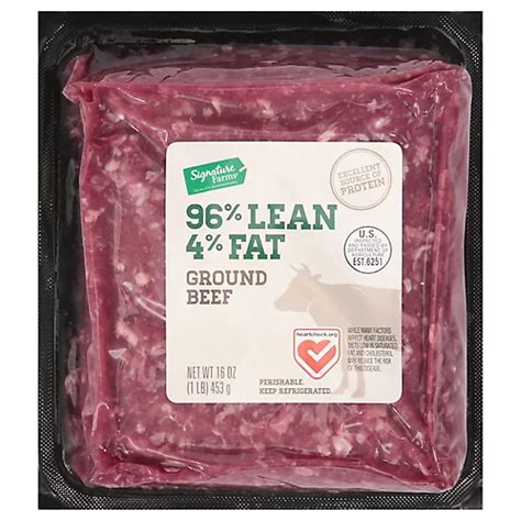 Meat Counter Beef Ground Beef 96 Lean 4 Fat Brick Lb Albertsons
