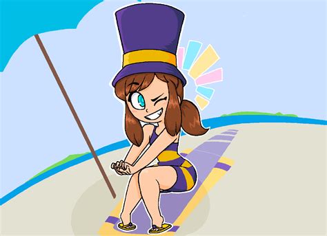 Hat Kid Enjoying A Sunny Day At The Beach A Hat In Time Know Your Meme