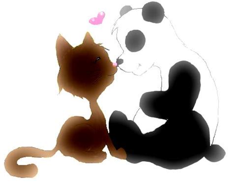 Panda And Kitten By Pandamilkkun On Deviantart