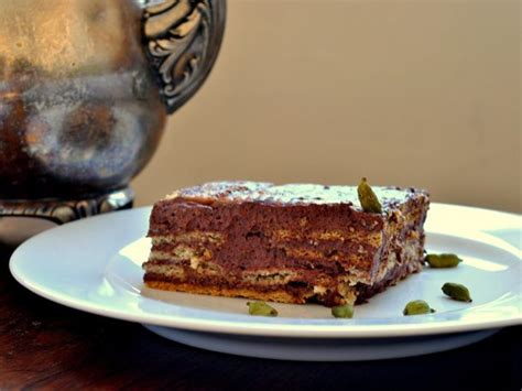 Chocolate date cake topped with roasted banana ice cream. Cardamom Lee's Cake Recipe