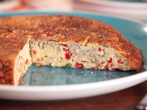 Spanish Tortilla With Chorizo Piquillo Peppers And Gurroxta Cheese